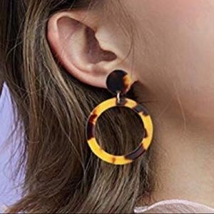 Tortoise Resin Earrings